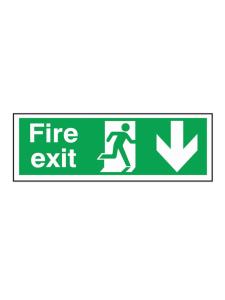 GPC Fire Exit - Down Arrow Sign - Pack of 10